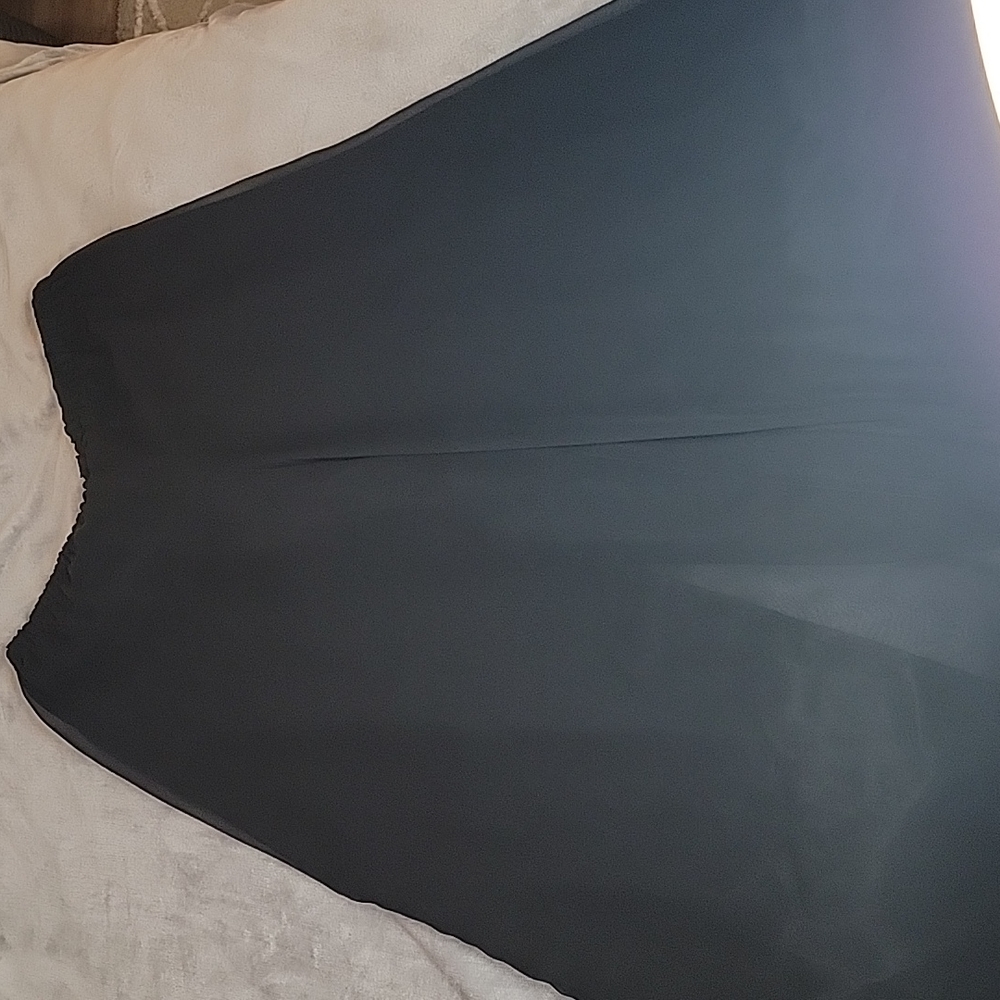 Black sheer wide leg pants